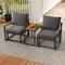 Costway 3 PCS Patio Furniture Set with Soft Cushions Aluminum Frame Weatherproof Outdoor